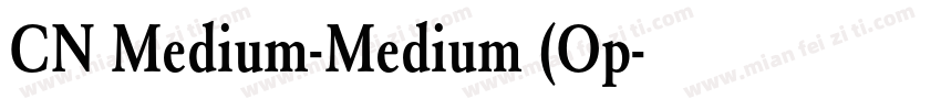 CN Medium-Medium (Op字体转换
